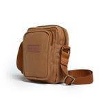 Bolsa Transversal Lona Camel