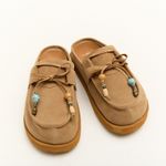 Mocassim Mule Clog Urban Camurça Nozes