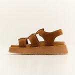 Sandália Pescadora Flat Camurça Camel