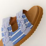 Sandália Slide Laço Blue Stripes