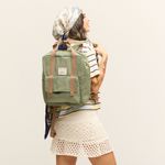 Mochila Retangular Lona Verde