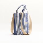 Bolsa Mini Tote Alças duplas Rayas Blue