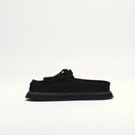 Mocassim Mule Clog Franja Camoscio Black