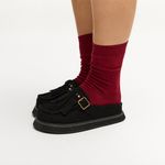 Mocassim Mule Clog Franja Camoscio Black