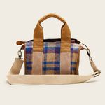Bolsa Mini Tote Cotelê Xadrez
