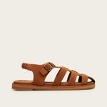 Sandália Fisher Flat Camurça Camel