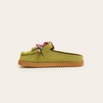 Mocassim Mule Clog Urban Camurça Oliva