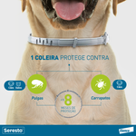 Coleira Seresto Antipulgas e Carrapatos Cães e Gatos até 8kg Elanco