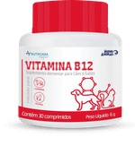 Vitamina B12 Suplemento Alimentar para Cães e Gatos 30 Comprimidos Mundo Animal Nutrisana