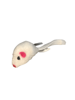 Brinquedo Ratinho Pawise Branco Gatos