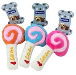 Brinquedo Pet Pelucia Pirulito Com Bordado Rosa Pratix 1 Unidade