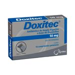 Doxitec 50mg Antibiótico Cães e Gatos 16 comprimidos Syntec