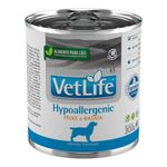 Alimento Úmido Patê Vet Life Hypoallergenic Peixe e Batata Cães 300g Farmina