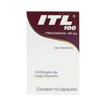 ITL 100mg Itraconazol Antifúngico Cães e Gatos Cepav 10 comprimidos