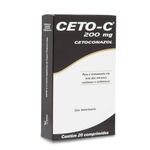 Ceto-C 200mg Antimicótico Cães e Gatos Cepav 20 comprimidos