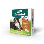 Vermífugo Drontal Plus Carne Cães 35kg 2 comprimidos Elanco  
