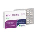 Ativi 40mg Suplemento Alimentar Cães e Gatos Ouro Fino 30 Comprimidos