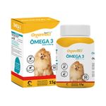 Ômega 3 Dog Suplemento Vitamínico Organnact  500mg 15g 30 Cápsulas