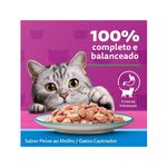 Alimento Úmido para Gatos Adultos Whiskas Sachê Peixe Castrados ao Molho