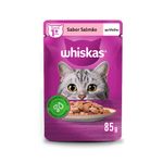 Alimento Úmido para Gatos Adultos Whiskas Sachê Salmão ao Molho