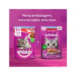 Alimento Úmido para Gatos Adultos Castrados Whiskas Sachê Carne ao Molho