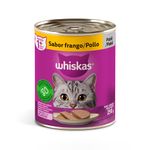Alimento Úmido Patê Whiskas Lata para Gatos Adultos Frango