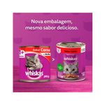 Alimento Úmido Ao Molho Whiskas Lata para Gatos Adultos Carne