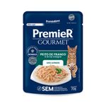 Alimento Úmido Premier Gourmet Gatos Castrados Adultos Frango Sachê 70g