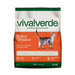 Areia Higiênica Viva Verde Grãos Grosso para Gatos - 4kg