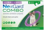 Nexgard Combo Antipulgas, Sarna e Vermífugo para Gatos de 0,8kg até 2,5kg 