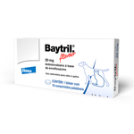 Baytril Flavour Antibiótico Enrofloxacino 50 mg 10 Comprimidos