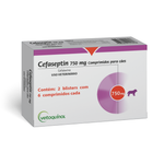 Cefaseptin 750mg Antimicrobiano Vetoquinol 12 comprimidos