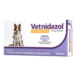 Antibiótico Vetnidazol 300mg Vetnil 10 Comprimidos