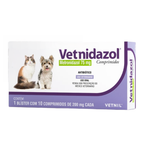 Antibiótico Vetnidazol 75mg Vetnil 10 Comprimidos