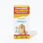 Ômega 3 Dog Suplemento Vitamínico Organnact  500mg 45g 90 Cápsulas