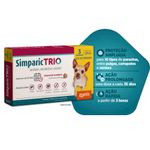 Simparic TRIO 3mg  Para Cães Com 1,25 a 2,5kg Zoetis - Embalagem com 3 comprimidos 