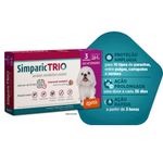 Simparic TRIO 6mg  Para Cães Com 2,6 a 5 kg Zoetis - Embalagem com 3 comprimidos 