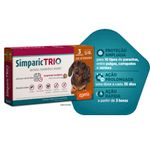 Simparic TRIO 12mg Para Cães Com 5,1 a 10kg Zoetis - Embalagem com 3 comprimidos 
