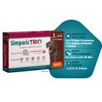 Simparic TRIO 72mg Para Cães Com 40,1 a 60kg Zoetis - Embalagem com 3 comprimidos