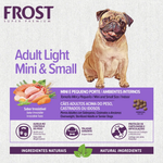 Ração Frost Light Mini & Small Cães Adultos de Mini e Pequeno Porte Acima do Peso, Idosos e Castrados 2,5kg Supra