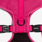 Peitoral para Cachorros Air Mesh Ajustável Pink Led ZeeDog P