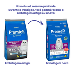 Ração Premier Ambientes Internos Gatos Adultos Pelos Longos Salmão 1,5kg