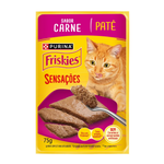 Alimento Úmido Sachê Friskies Sensações para Gatos Adultos Carne Patê 85g Nestlé Purina