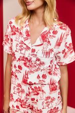 Pijama Classic Curto Toile Xmas Com Sleep Mask 