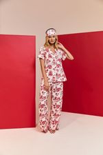Pijama Classic Semi Longo Toile Xmas Com Sleep Mask