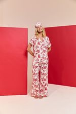 Pijama Classic Semi Longo Toile Xmas Com Sleep Mask