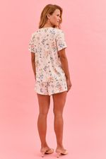 Pijama Curto Em Soft Print Estampa Borboleta E Abelha
