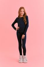 T-shirt Infantil Térmica Manga Longa Marinho