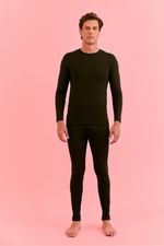 T-shirt Térmica Masculina Manga Longa Térmica Preta