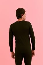 T-shirt Térmica Masculina Manga Longa Térmica Preta